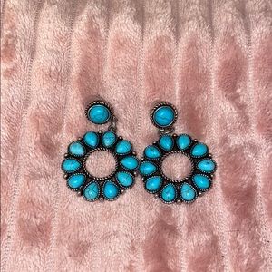 Dangle turquoise earrings